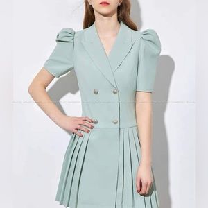 Ralph Lauren Mutton-Sleeve Dress